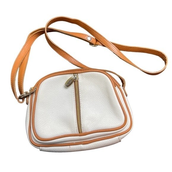VALENTINA ivory Made In Italy Leather Extra Small Crossbody - Picture 1 of 11